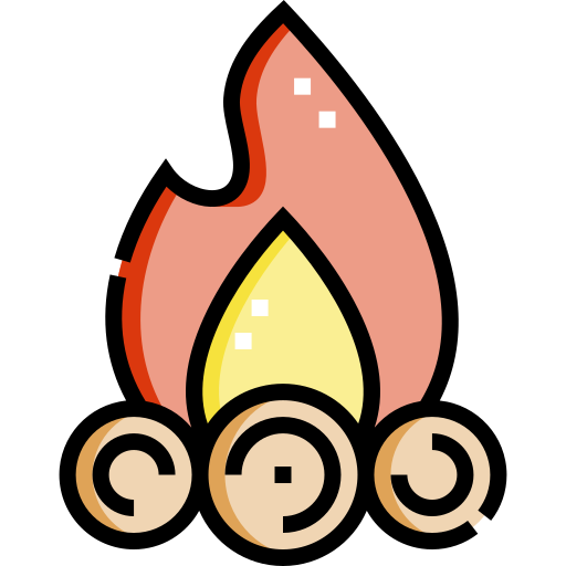 Campfire Detailed Straight Lineal color icon