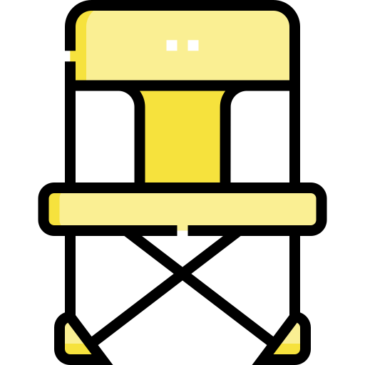 krzesło kempingowe Detailed Straight Lineal color ikona