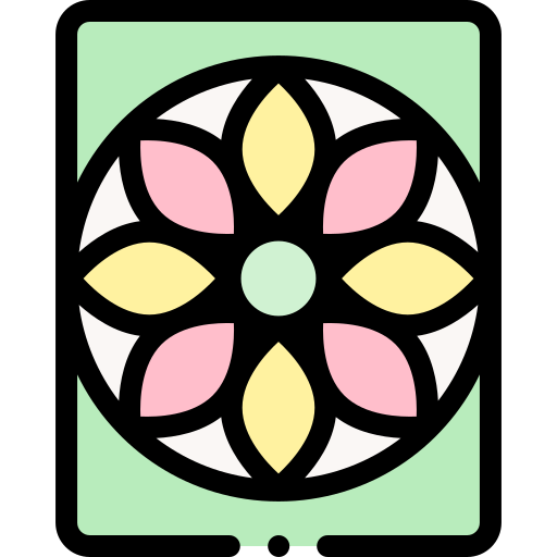 mandala Detailed Rounded Lineal color ikona