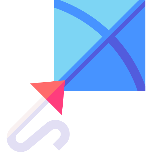 Kite Basic Straight Flat icon