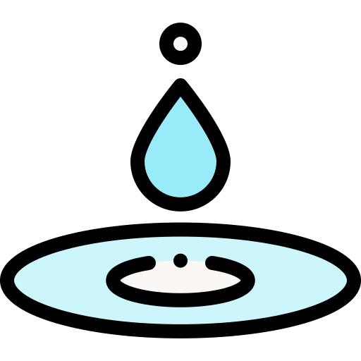 Water drop Detailed Rounded Lineal color icon