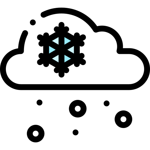 雪 Detailed Rounded Lineal color icon