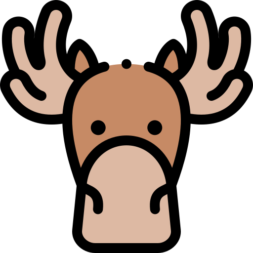 Moose Detailed Rounded Lineal color icon