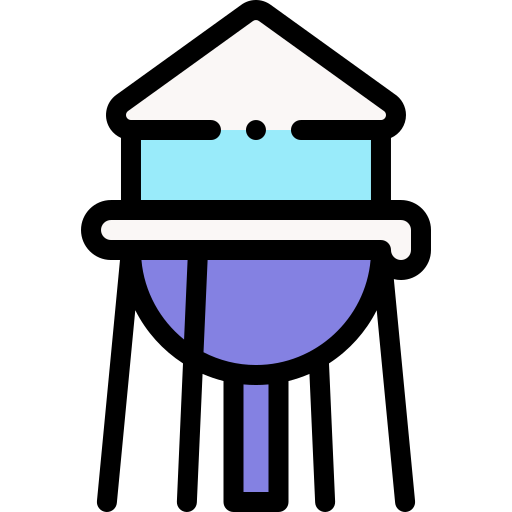 Water tank Detailed Rounded Lineal color icon