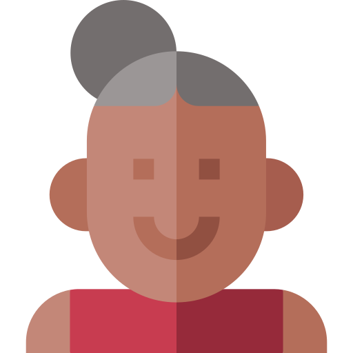 Old woman Basic Straight Flat icon