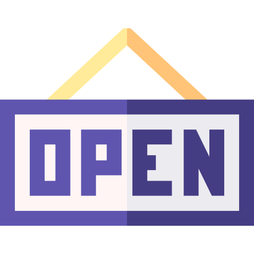 オープンサイン Basic Straight Flat icon