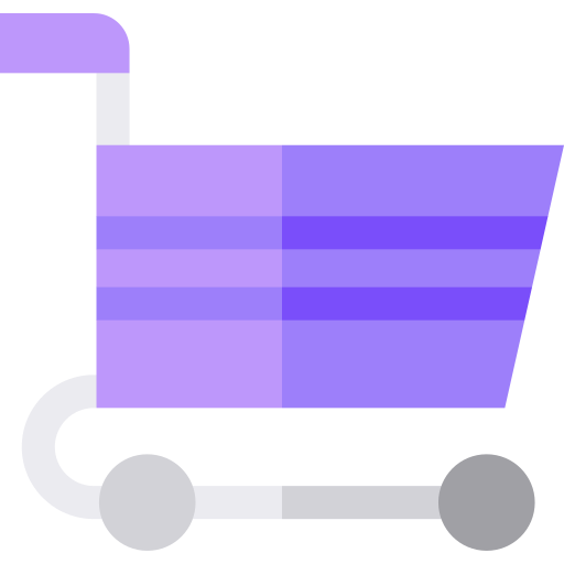 Shopping cart Basic Straight Flat icon