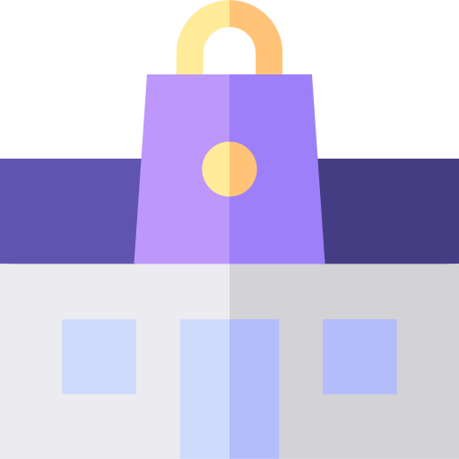 Shopping mall Basic Straight Flat icon