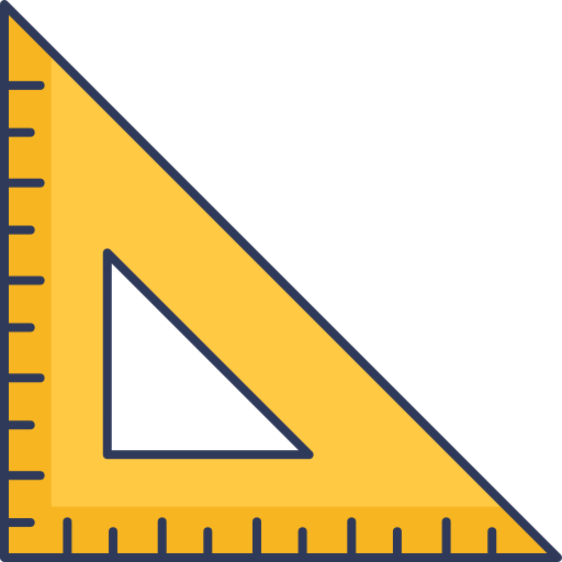 Set square Dinosoft Lineal Color icon