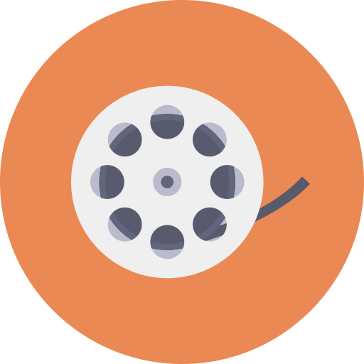 Film reel Dinosoft Circular icon