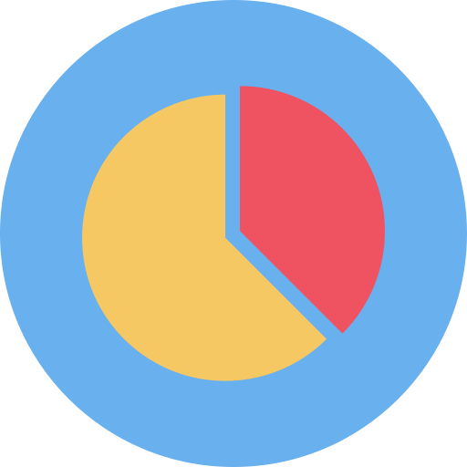 gráfico de torta Dinosoft Circular icono