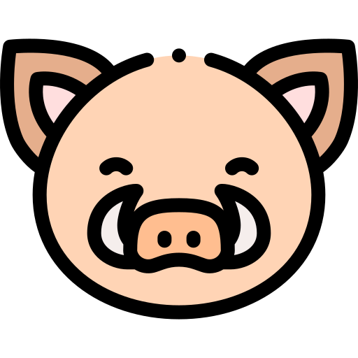 wildschwein Detailed Rounded Lineal color icon