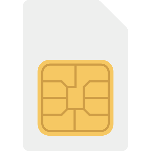 Sim card Dinosoft Flat icon
