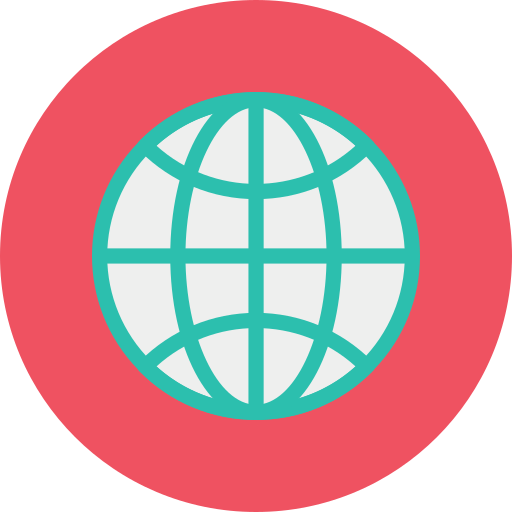 Globe grid Dinosoft Circular icon