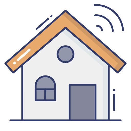 Smart house Dinosoft Lineal Color icon
