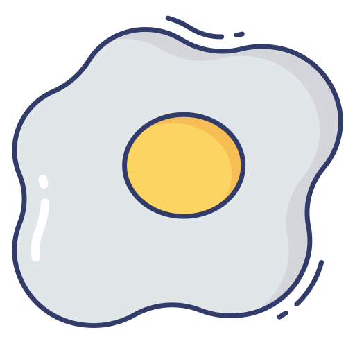 huevo frito Dinosoft Lineal Color icono