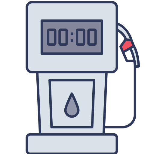 Fuel station Dinosoft Lineal Color icon