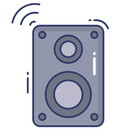 Loudspeaker Dinosoft Lineal Color icon