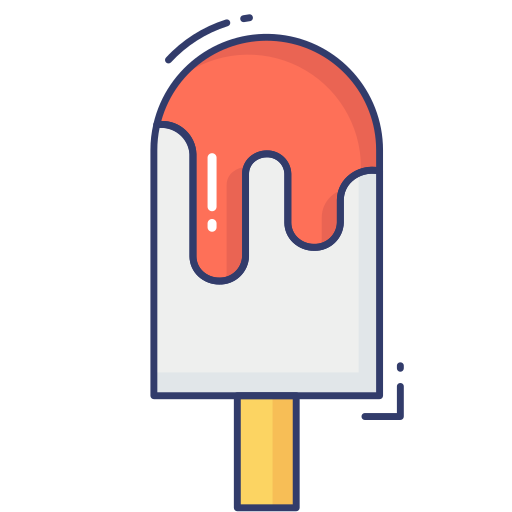 Ice cream stick Dinosoft Lineal Color icon