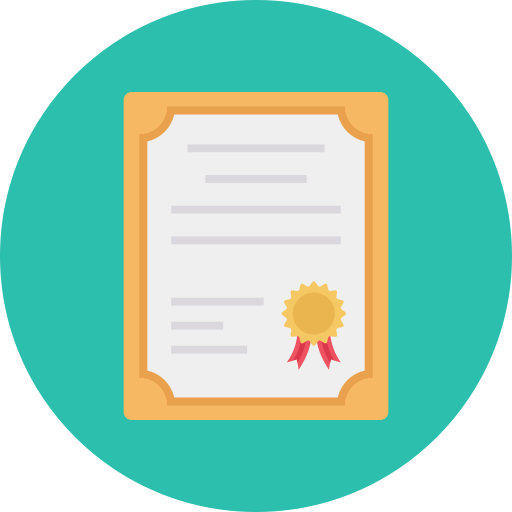 Certificate Dinosoft Circular icon
