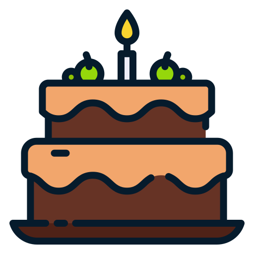 Birthday cake Good Ware Lineal Color icon