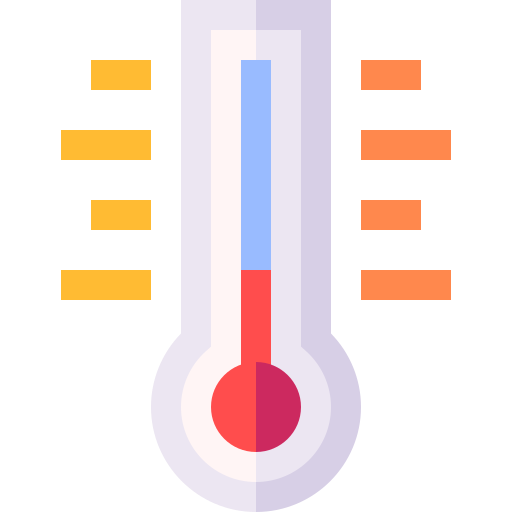 온도계 Basic Straight Flat icon
