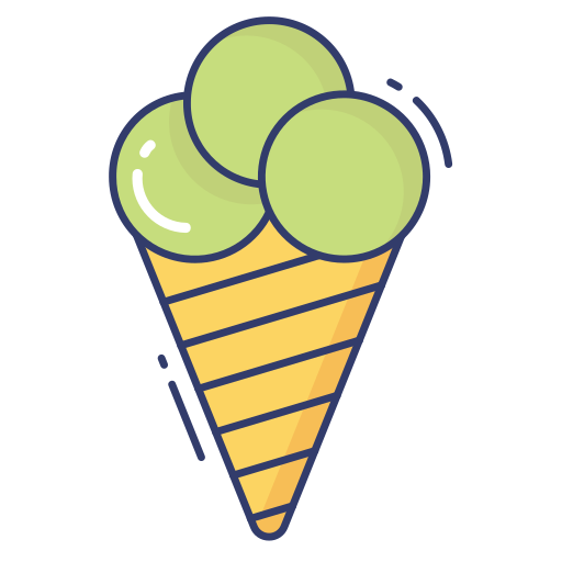 Рожок мороженого Dinosoft Lineal Color иконка
