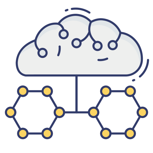 Cloud Intelligence Dinosoft Lineal Color icon