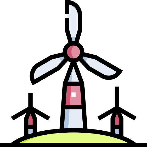 turbina de vento Detailed Straight Lineal color Ícone