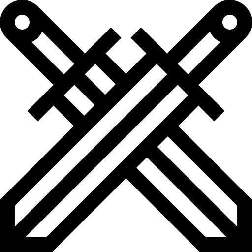 Épées Basic Straight Lineal Icône