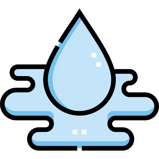 水 Detailed Straight Lineal color icon