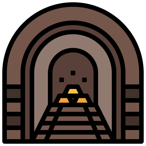 tunel Surang Lineal Color ikona