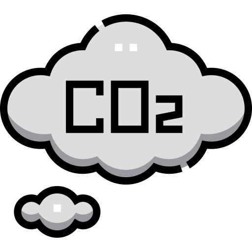 이산화탄소 Detailed Straight Lineal color icon