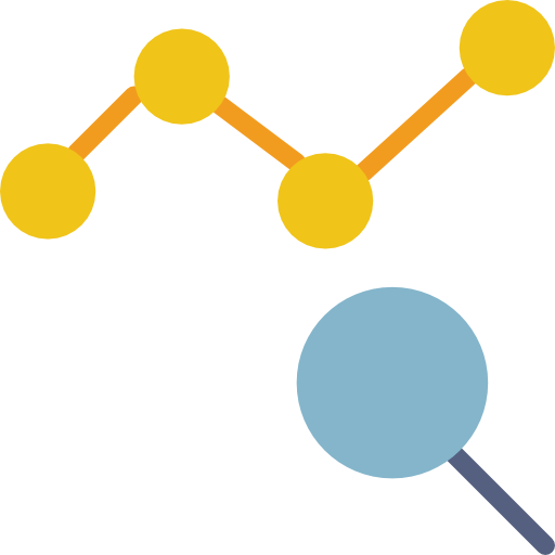 Line chart Basic Miscellany Flat icon