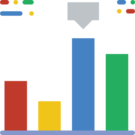 gráfico de barras Basic Miscellany Flat icono