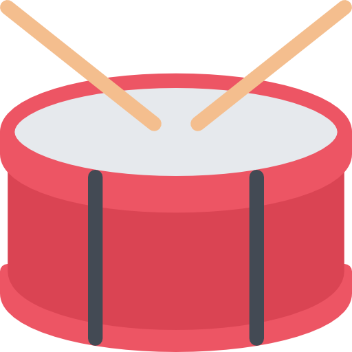 Drum Coloring Flat icon