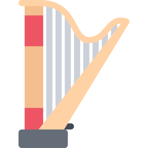 Harp Coloring Flat icon