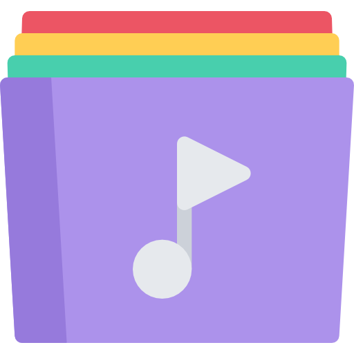 Playlist Coloring Flat icon