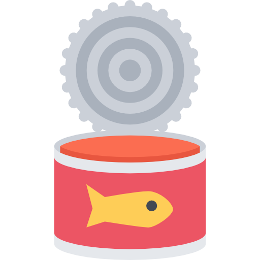 Canned food Coloring Flat icon