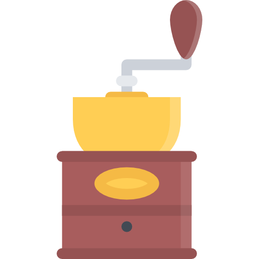 커피 밀 Coloring Flat icon