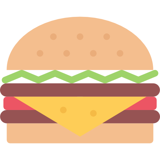 Гамбургер Coloring Flat иконка