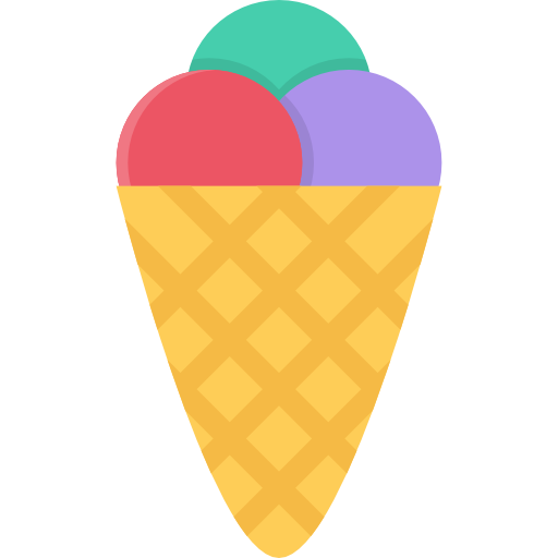 sorvete Coloring Flat Ícone
