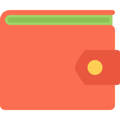 portfel Coloring Flat ikona