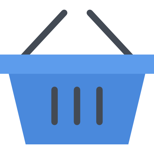 Shopping basket Coloring Flat icon