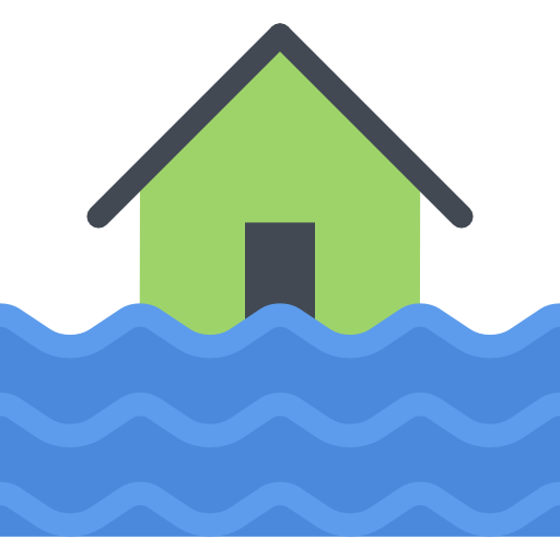 powódź Coloring Flat ikona