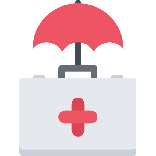 Medical insurance Coloring Flat icon