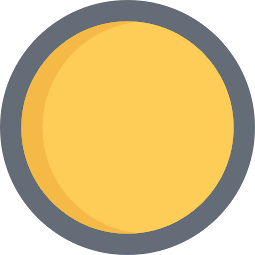 Full moon Coloring Flat icon