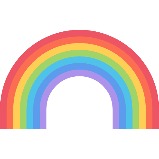 arco iris Coloring Flat Ícone