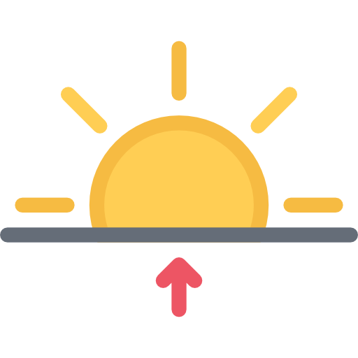 Sunrise Coloring Flat icon