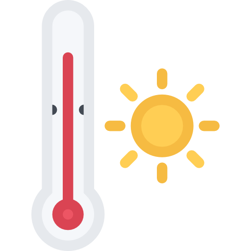 Thermometer Coloring Flat icon